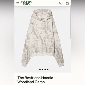 The Boyfriend Hoodie - Woodland Camo size M,